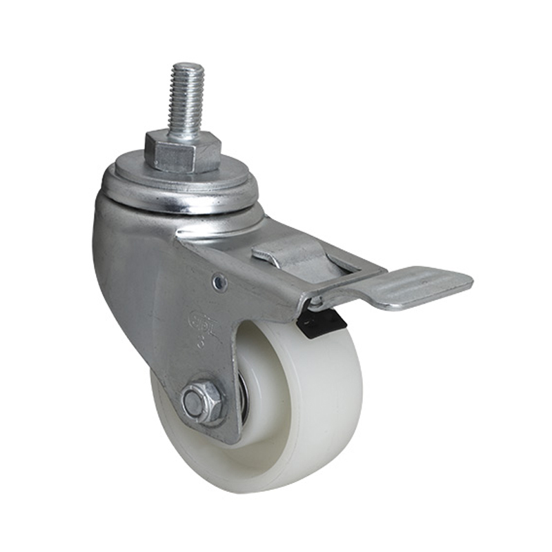 EDL Medium 3" 150kg Threaded Al. Dual Brake TPA Caster 50143P-503-26