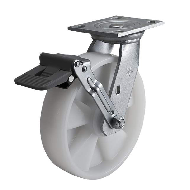 EDL Heavy 8'' 450kg Plate Plastic Wheel Brake TPA Caster 73128F-738-26/F