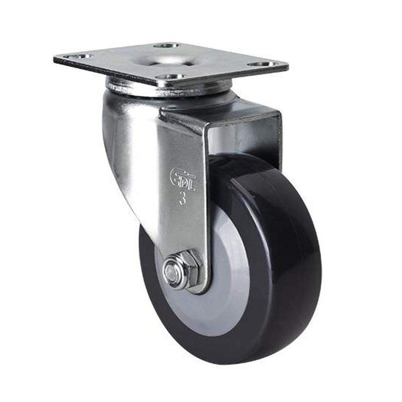 EDL Light 3'' 60kg Plate Swivel PU Caster 36113-363-64