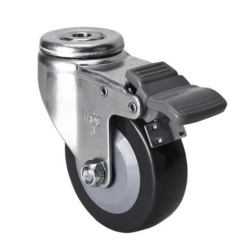 EDL Light 3'' 60kg Bolt Hole Brake PU caster 36183H-363-64