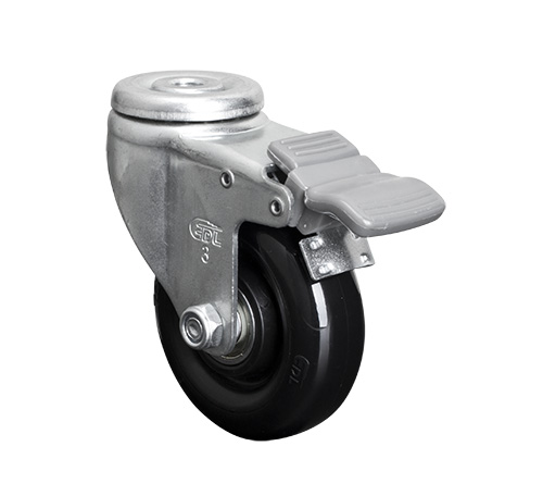 EDL Light 3'' 70kg Bolt Hole Brake PU caster 36183H-363-66