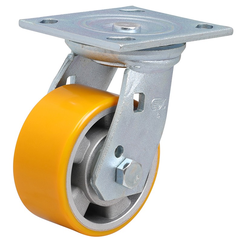 EDL Heavy 4'' 400kg Plate Swivel TPU Caster 73114-734-86A