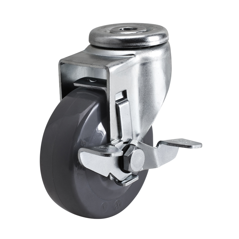 EDL Light 3'' 70kg Bolt Hole Side Wheel PU caster 36183C-363-74/C