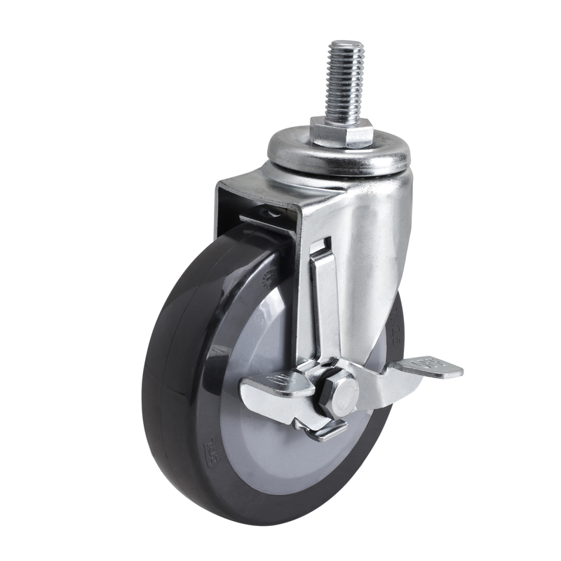 EDL Light 4'' 60kg Threaded Side Wheel PU caster 36144C-364-64/C