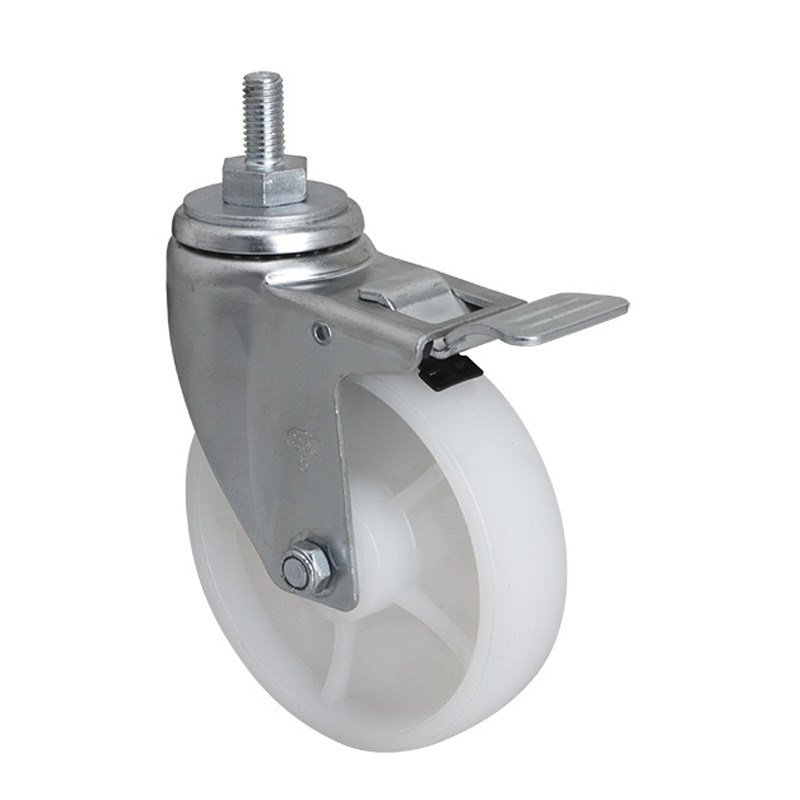 EDL Medium 5'' 130Kg Threaded Al. Dual Brake PA Caster50145P-505-25