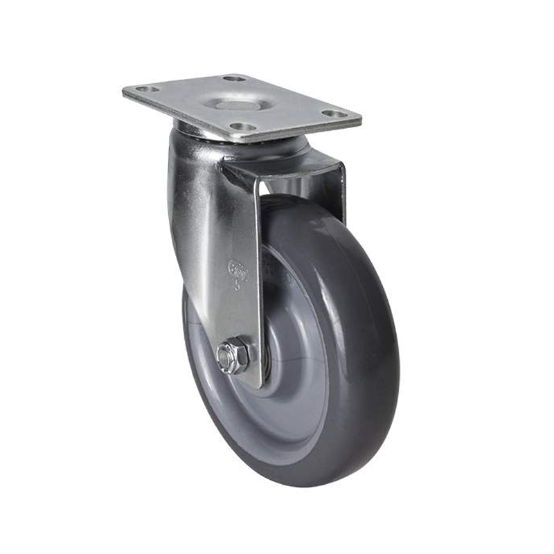 EDL Medium 5'' 150Kg Plate Swivel PU Caster 50115-505-76