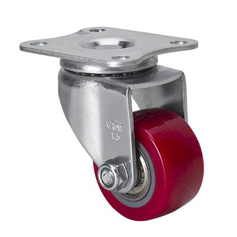 EDL Mini 1.5'' 40kg Plate Swivel TPU Caster 261115-2615-86