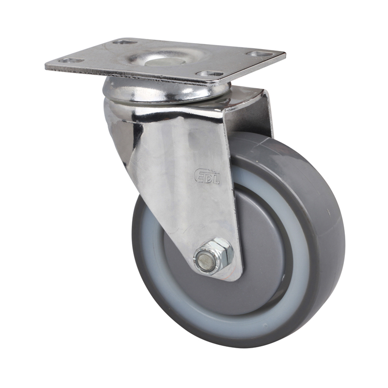 EDL Medium 4'' 130Kg Plate Swivel TPU Caster 57214-574-87N