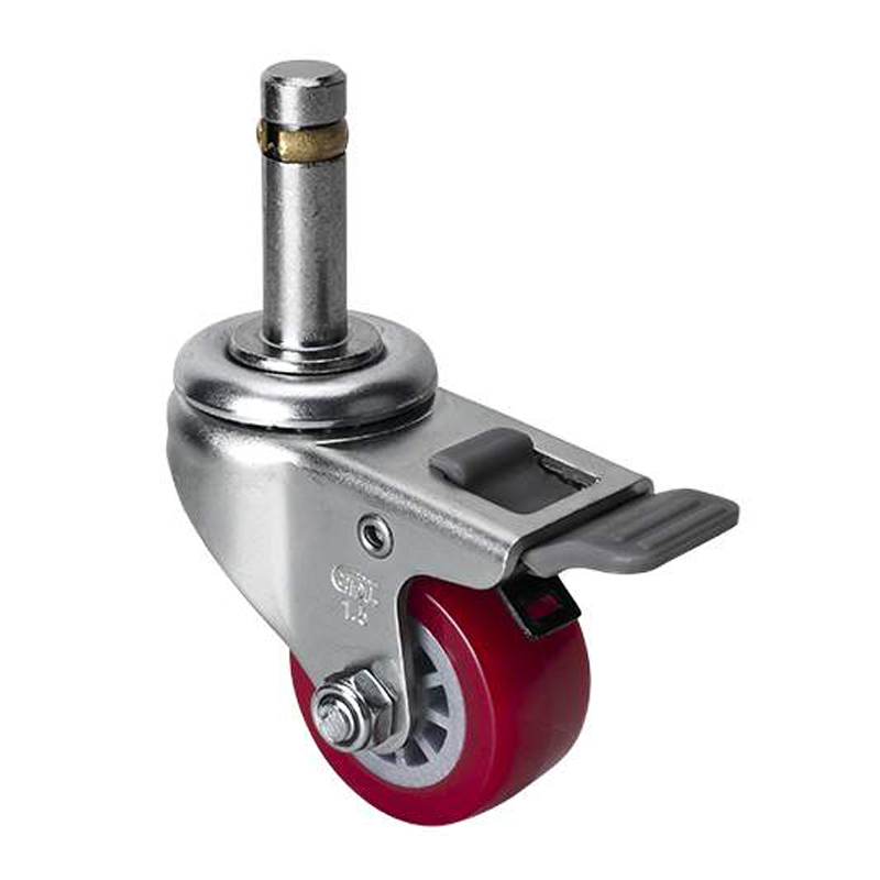 EDL Mini 1.5" 35Kg Stem Brake TPU Caster 261615H-2615-83