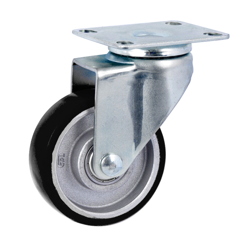 EDL Anti-electrostatic Light 3'' 80kg Plate Swivel TPU Caster 36113-A363-86A