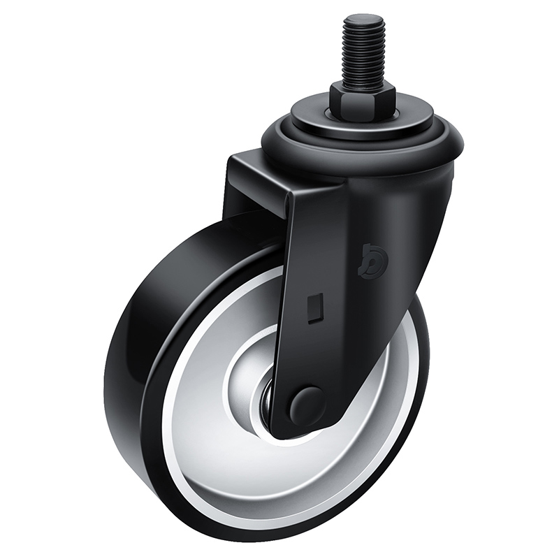 JARABO High-powered Medium 5" 300kg Threaded Swivel TPU Caster J64535-A645-86A