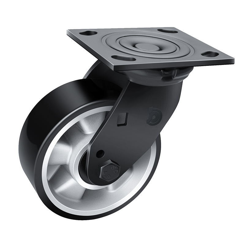 JARABO High-powered heavy 5"420kg Plate Swivel TPU Caster J73515-A735-86A