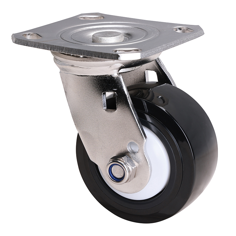 EDL Stainless Steel Heavy 4'' 320kg Plate Swivel PU Caster S71714-S714-65