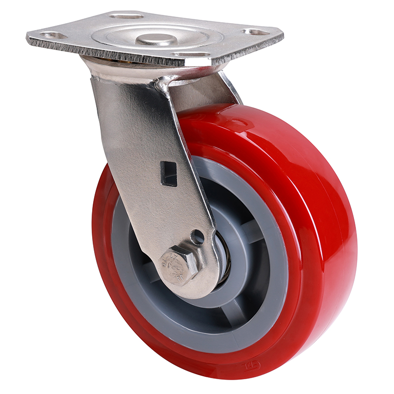 EDL Stainless Steel Heavy 6''420kg Plate Swivel TPU Caster S71716-S716-86