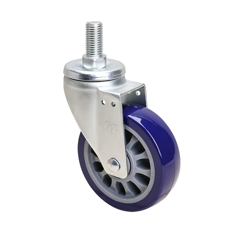 EDL Medium 5" 250kg Threaded Swivel TPU Caster 66135-665-86