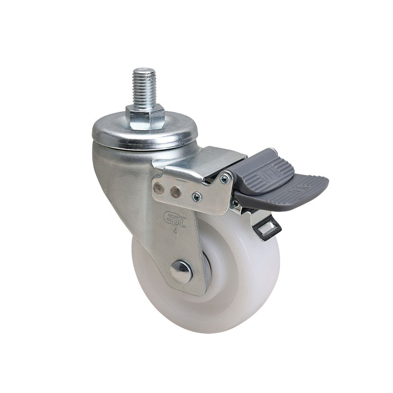 EDL Medium 4" 200kg Threaded Brake PO Caster 66144H-664-06