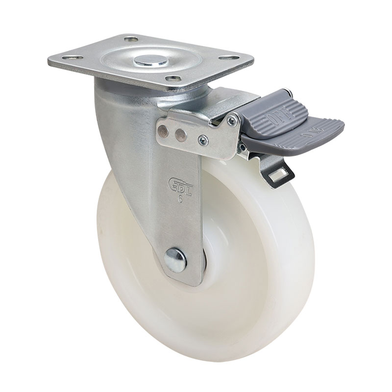 EDL Medium 6" 200kg Plate Brake PO Caster 66126H-666-06