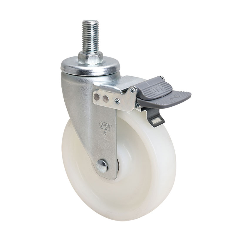 EDL Medium 6" 200kg Threaded Brake PO Caster 66146H-666-06