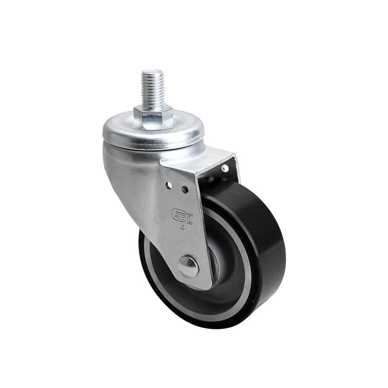 EDL Anti-electrostatic Medium 4" 300kg Threaded Swivel TPU Caster 66134-A674-86A