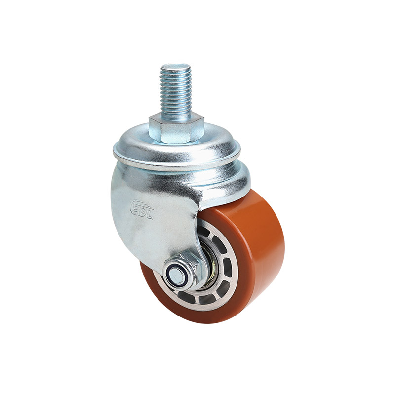 EDL Low Gravity 2.5" 450kg Threaded Swivel TPU Machine Caster M431325-M4325-86A