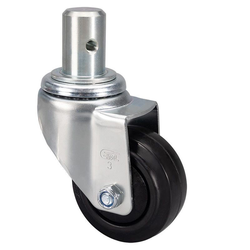 EDL Medium 3" 90kg Stem Swivel Ethylene Rubber  Caster 50153-573-37